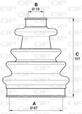 OPEN PARTS Комплект пылника, приводной вал SJK7130.00